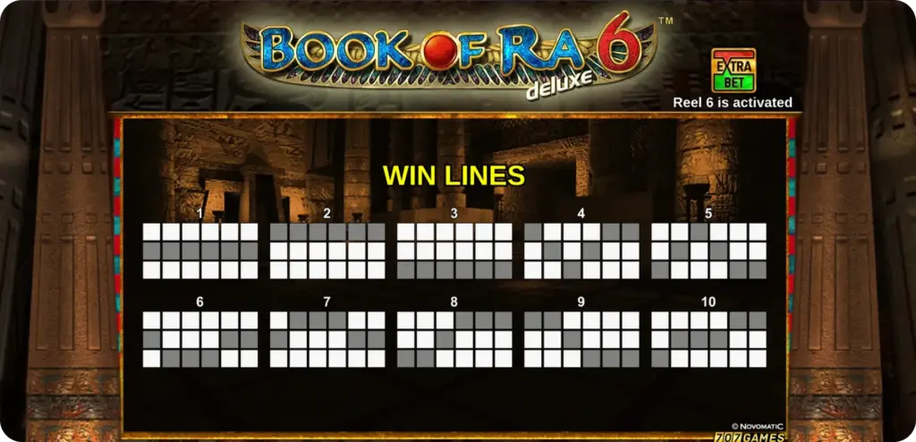 Book of Ra Deluxe 6 Mecánica